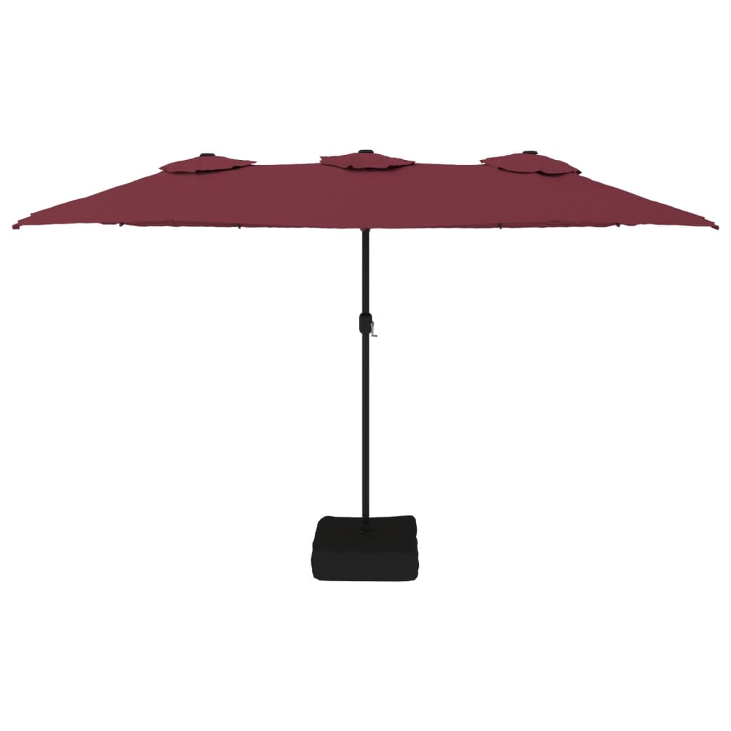 Parasol Dubbel Dak 449X265 Cm Bordeaux