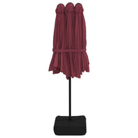 Parasol Dubbel Dak 449X265 Cm Bordeaux