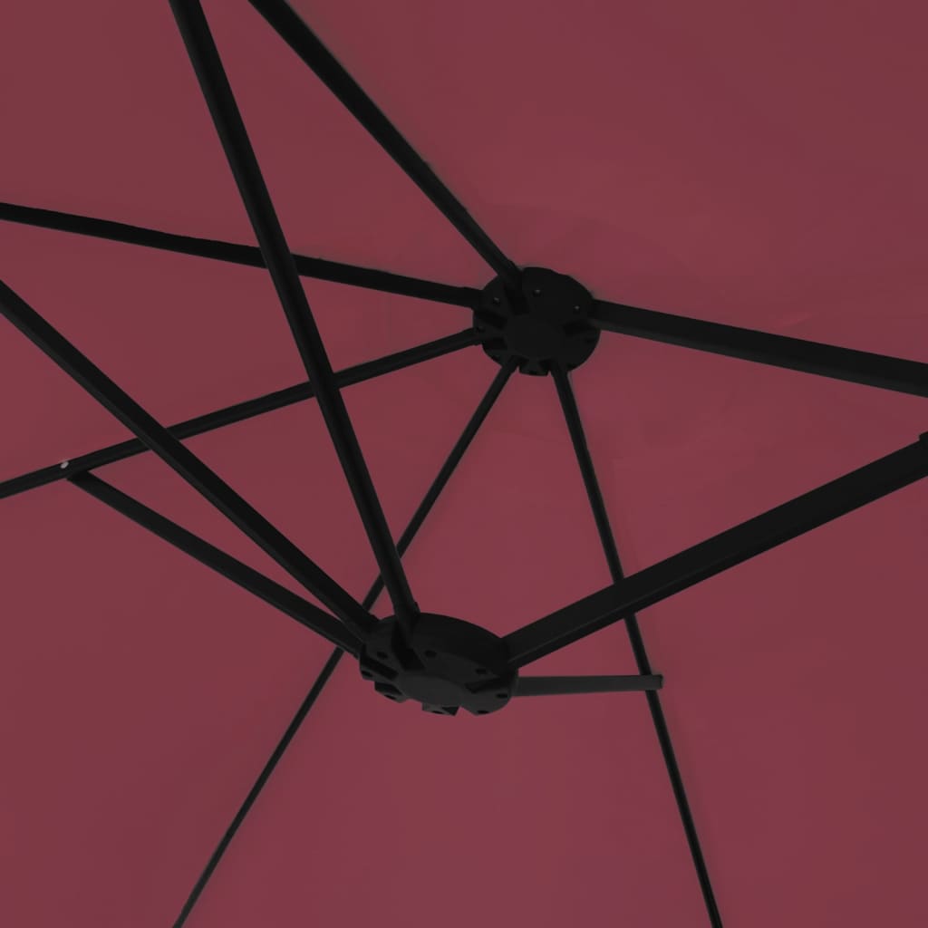 Parasol Dubbel Dak 449X265 Cm Bordeaux