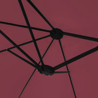 Parasol Dubbel Dak 449X265 Cm Bordeaux