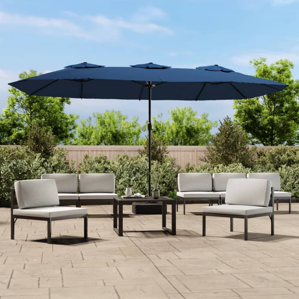 Parasol Dubbel Dak 449X265 Cm Bordeaux