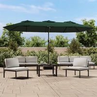 Parasol Dubbel Dak Met Led 449X265 Cm Kleurig