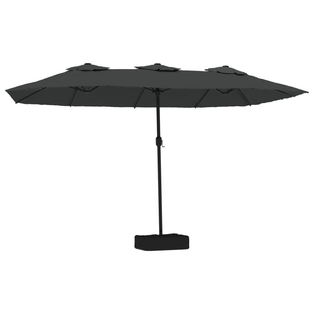 Parasol Dubbel Dak Met Led 449X265 Cm Kleurig