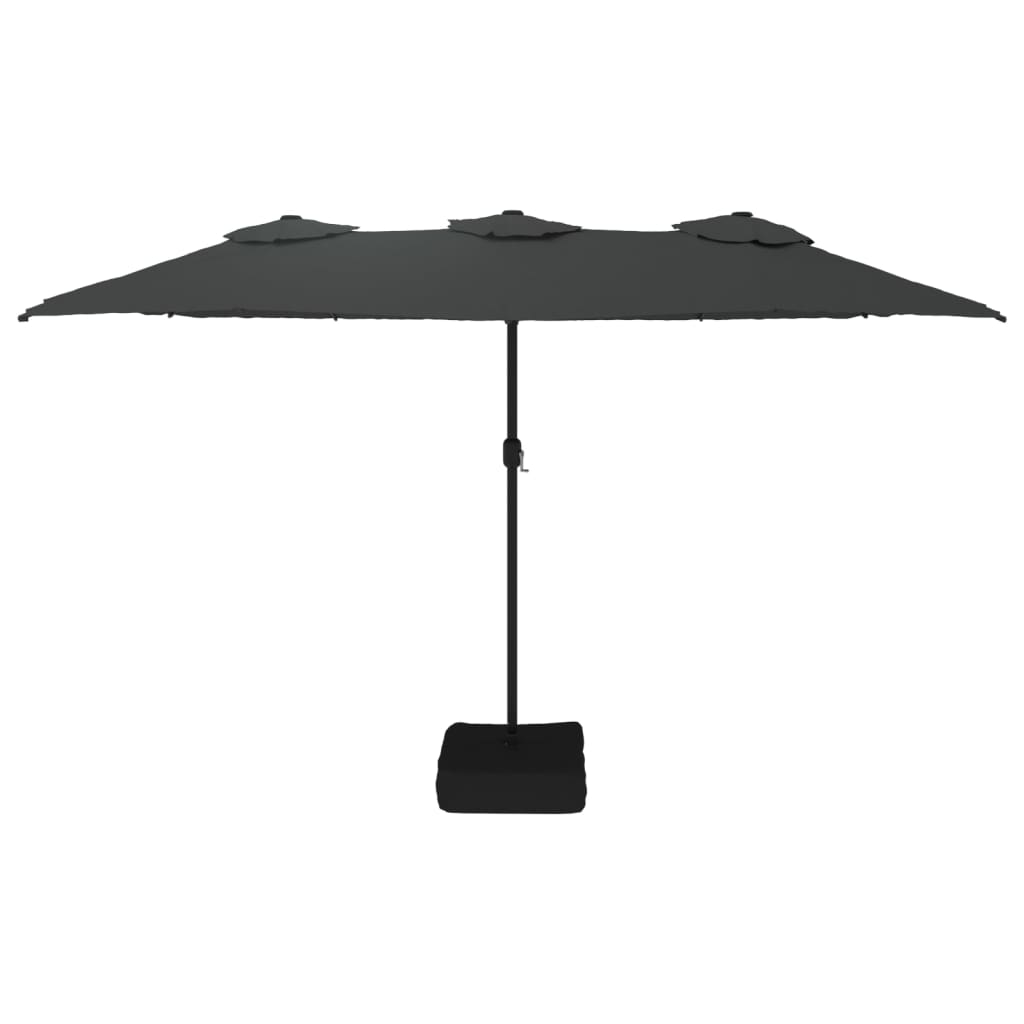 Parasol Dubbel Dak Met Led 449X265 Cm Kleurig