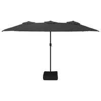 Parasol Dubbel Dak Met Led 449X265 Cm Kleurig