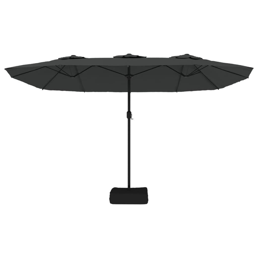 Parasol Dubbel Dak Met Led 449X265 Cm Kleurig