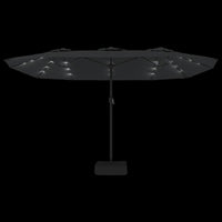 Parasol Dubbel Dak Met Led 449X265 Cm Kleurig