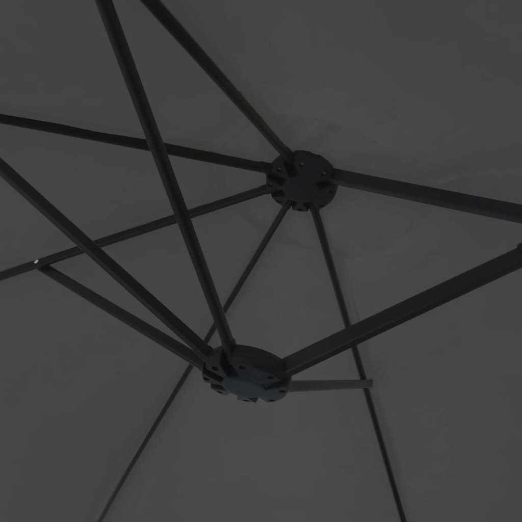 Parasol Dubbel Dak Met Led 449X265 Cm Kleurig