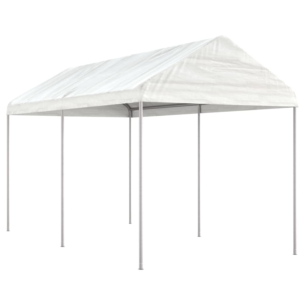 Prieel Met Dak 8,92X2,28X2,69 M Polyetheen Wit
