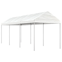 Prieel Met Dak 8,92X2,28X2,69 M Polyetheen Wit
