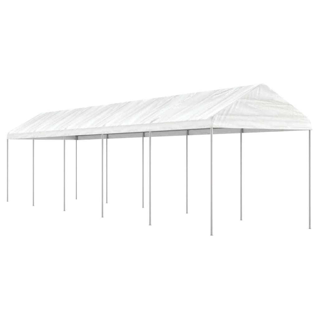 Prieel Met Dak 8,92X2,28X2,69 M Polyetheen Wit