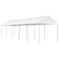 Prieel Met Dak 8,92X2,28X2,69 M Polyetheen Wit
