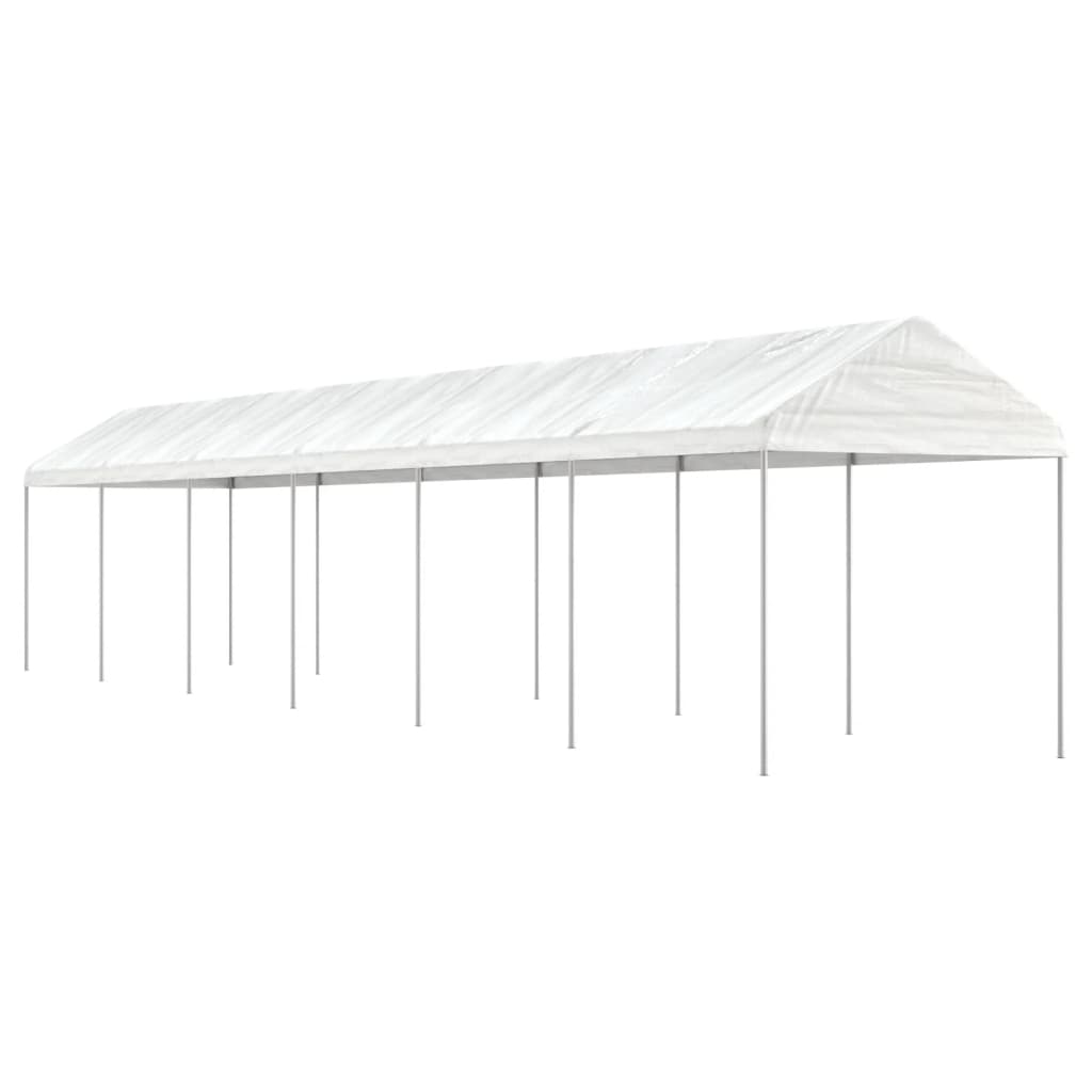 Prieel Met Dak 8,92X2,28X2,69 M Polyetheen Wit