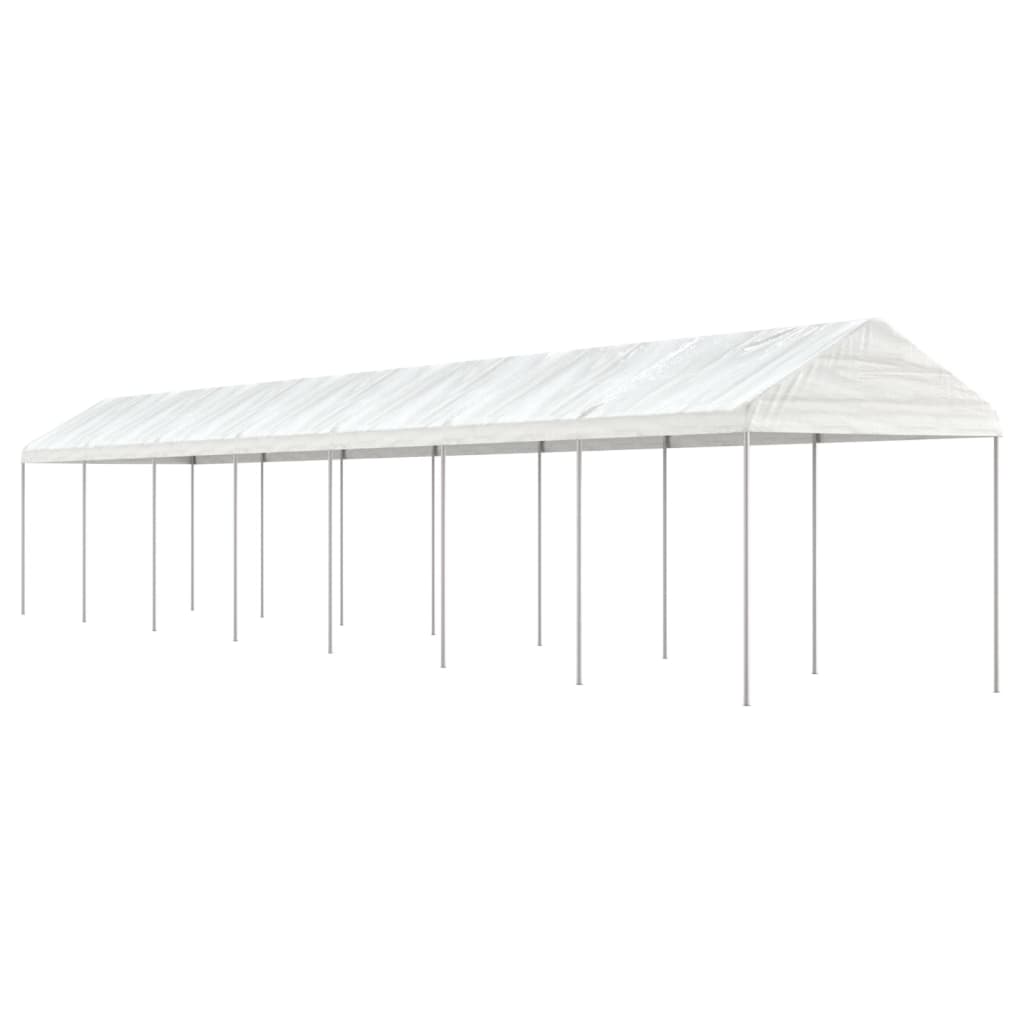 Prieel Met Dak 8,92X2,28X2,69 M Polyetheen Wit