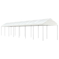 Prieel Met Dak 8,92X2,28X2,69 M Polyetheen Wit