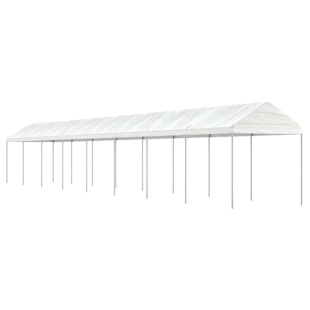 Prieel Met Dak 8,92X2,28X2,69 M Polyetheen Wit
