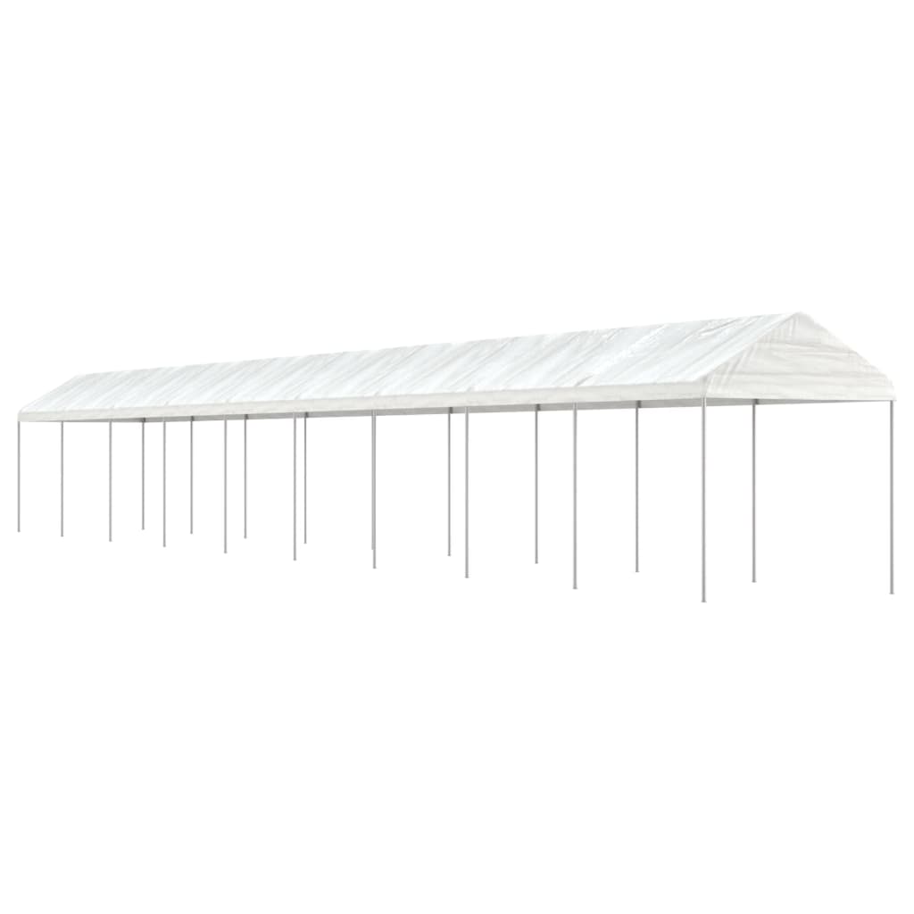 Prieel Met Dak 8,92X2,28X2,69 M Polyetheen Wit