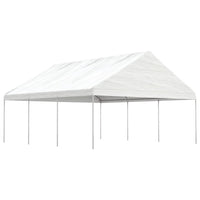 Prieel Met Dak 6,69X5,88X3,75 M Polyetheen Wit