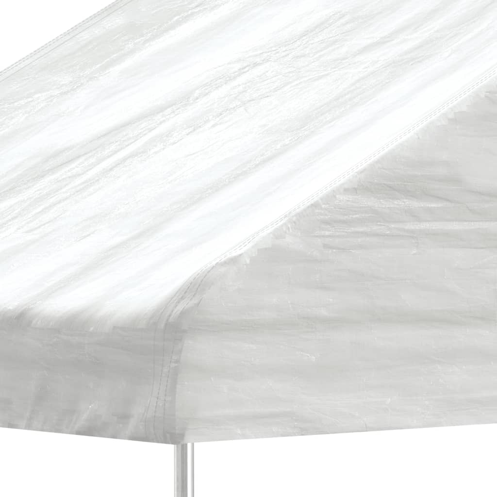 Prieel Met Dak 6,69X5,88X3,75 M Polyetheen Wit