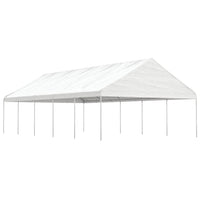Prieel Met Dak 6,69X5,88X3,75 M Polyetheen Wit
