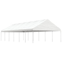 Prieel Met Dak 6,69X5,88X3,75 M Polyetheen Wit