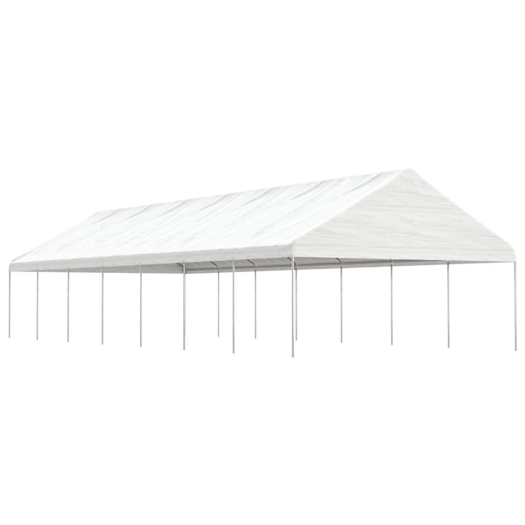 Prieel Met Dak 6,69X5,88X3,75 M Polyetheen Wit