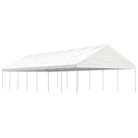 Prieel Met Dak 6,69X5,88X3,75 M Polyetheen Wit