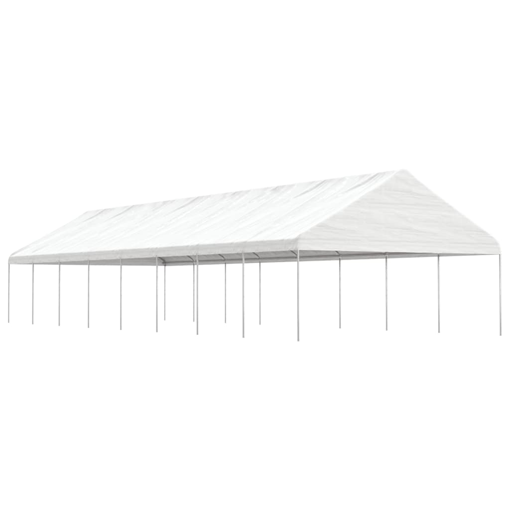 Prieel Met Dak 6,69X5,88X3,75 M Polyetheen Wit
