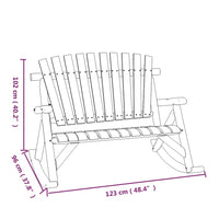 Schommelbank 2-Zits 123X96X102 Cm Massief Vurenhout