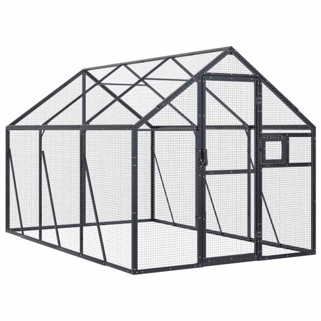 Volière 1,79X3X1,85 M Aluminium Kleurig