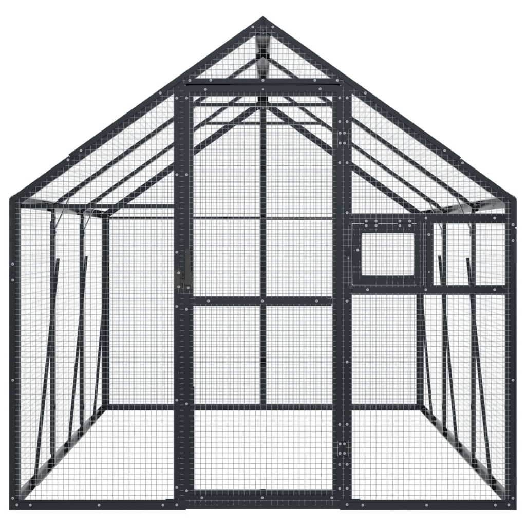 Volière 1,79X3X1,85 M Aluminium Kleurig