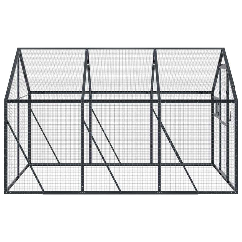 Volière 1,79X3X1,85 M Aluminium Kleurig