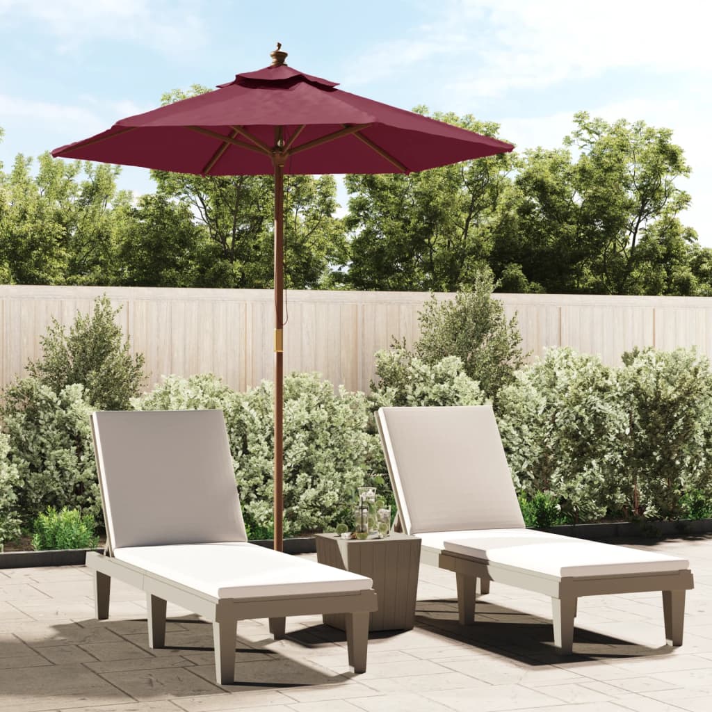 Parasol Met Houten Paal 196X231 Cm