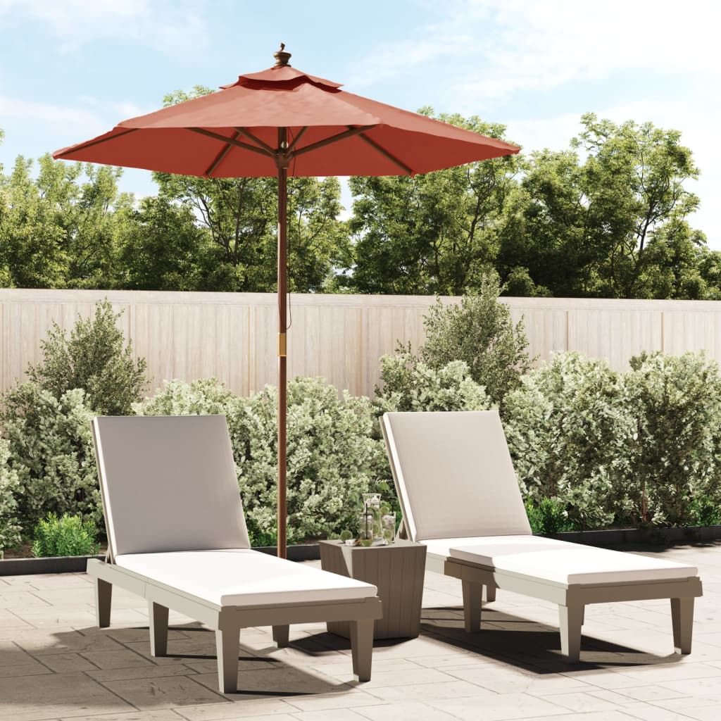 Parasol Met Houten Paal 196X231 Cm