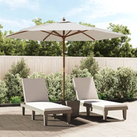 Parasol Met Houten Paal 299X240 Cm Bordeaux