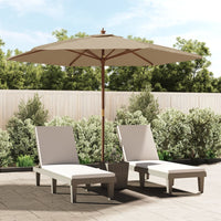 Parasol Met Houten Paal 299X240 Cm Bordeaux