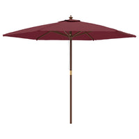 Parasol Met Houten Paal 299X240 Cm Bordeaux