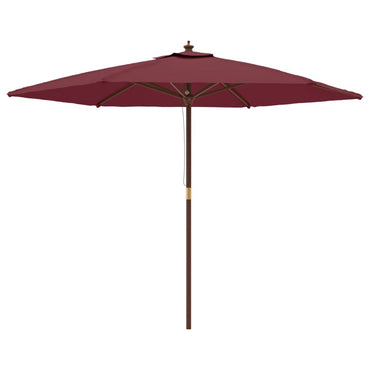 Parasol Met Houten Paal 299X240 Cm Bordeaux