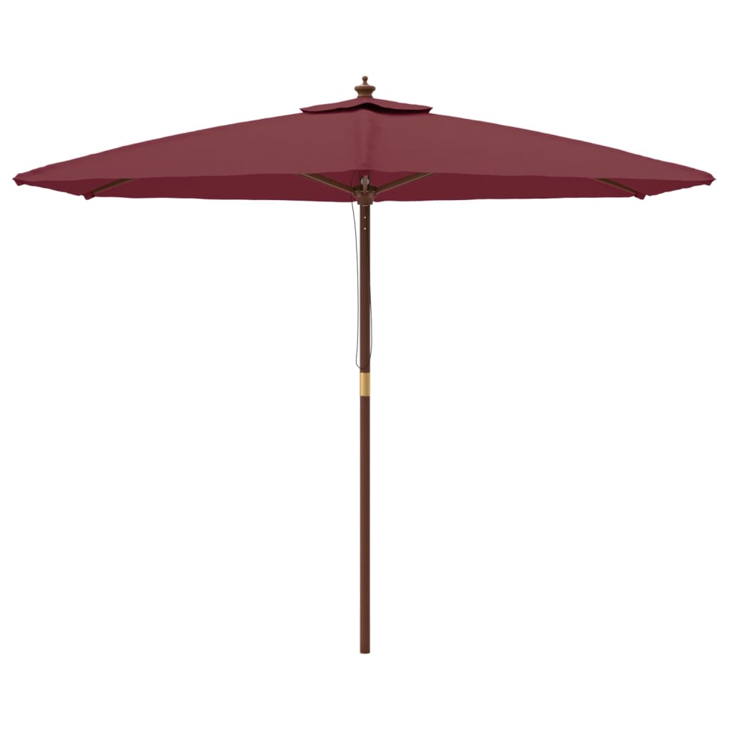 Parasol Met Houten Paal 299X240 Cm Bordeaux