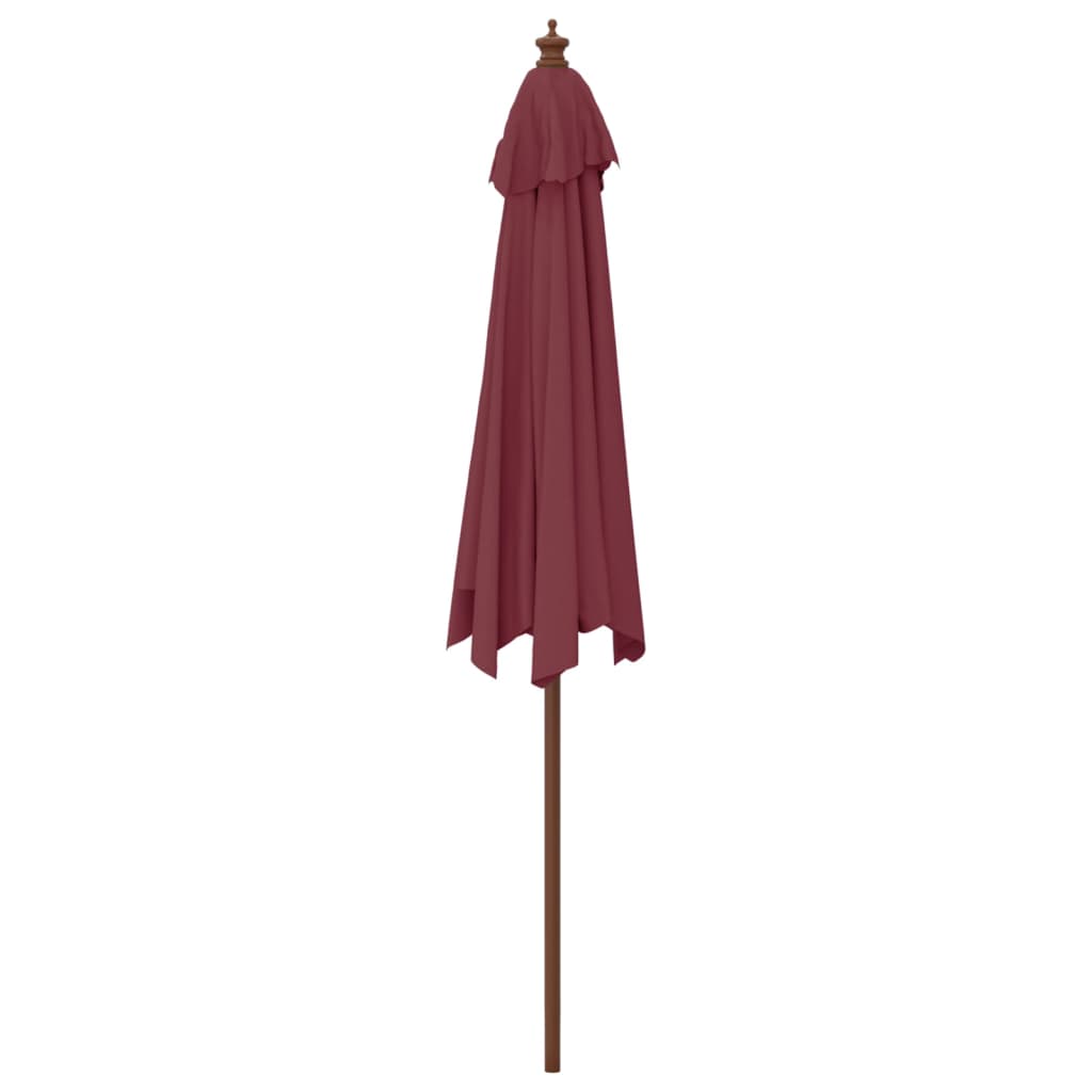 Parasol Met Houten Paal 299X240 Cm Bordeaux