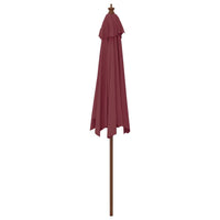 Parasol Met Houten Paal 299X240 Cm Bordeaux