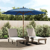 Parasol Met Houten Paal 299X240 Cm Bordeaux
