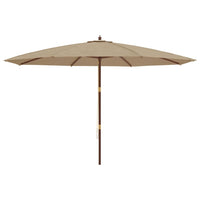 Parasol Met Houten Paal 400X273 Cm