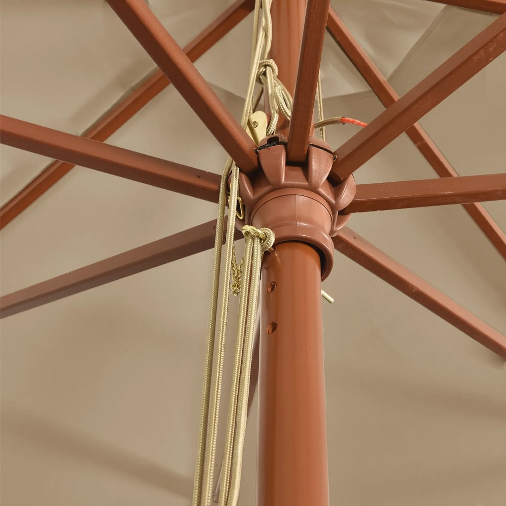 Parasol Met Houten Paal 400X273 Cm