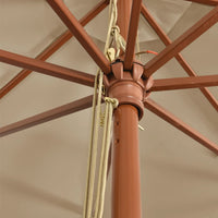 Parasol Met Houten Paal 400X273 Cm