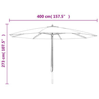 Parasol Met Houten Paal 400X273 Cm
