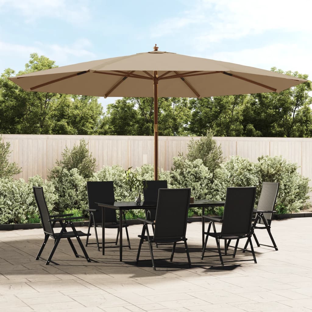 Parasol Met Houten Paal 400X273 Cm