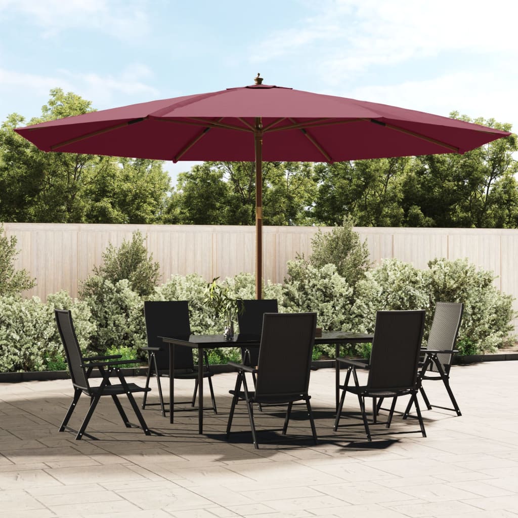 Parasol Met Houten Paal 400X273 Cm