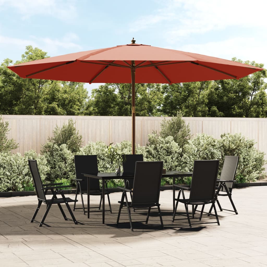 Parasol Met Houten Paal 400X273 Cm