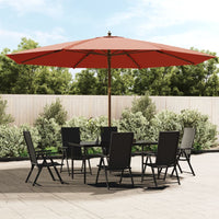 Parasol Met Houten Paal 400X273 Cm